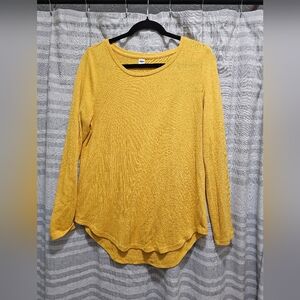 Long Sleeve Mustard Yellow Old Navy Shirt Size M